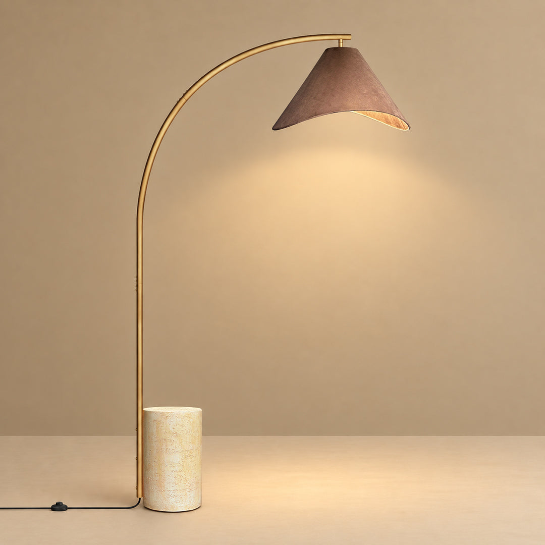 Bentra Arc Floor Lamp illuminated