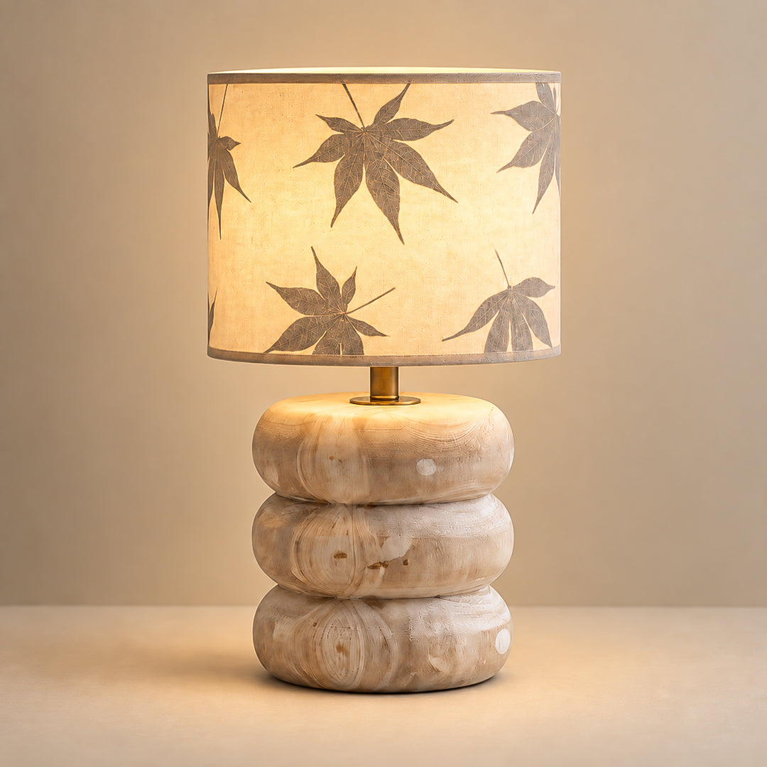 Ease & Settle botanical shade stone table lamp 02