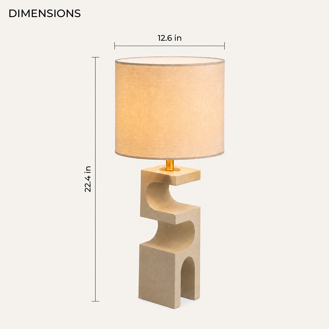 Ease & Settle sculptural geometric table lamp 03