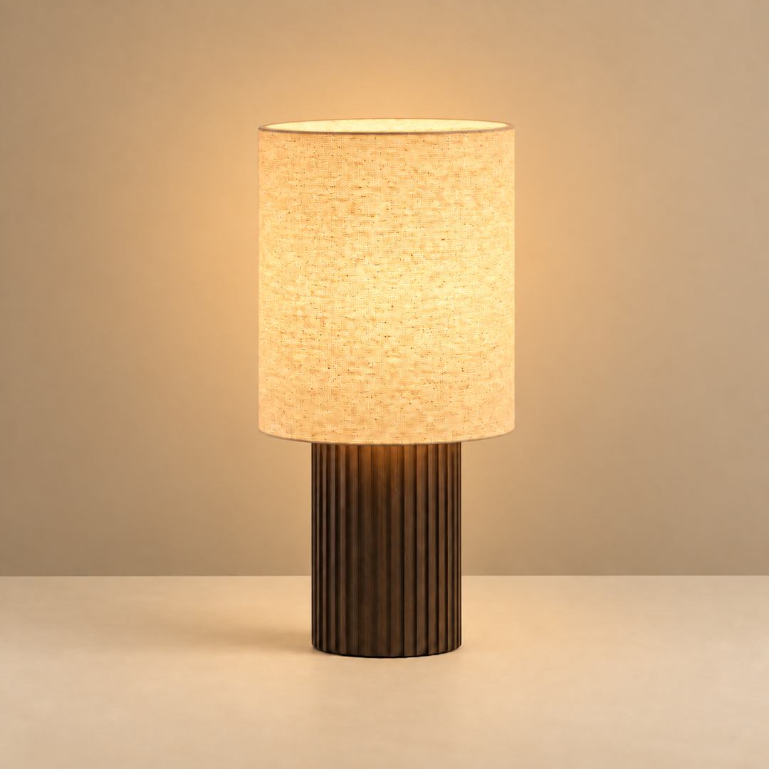 Ruve Fluted Wood Table Lamp — product view
