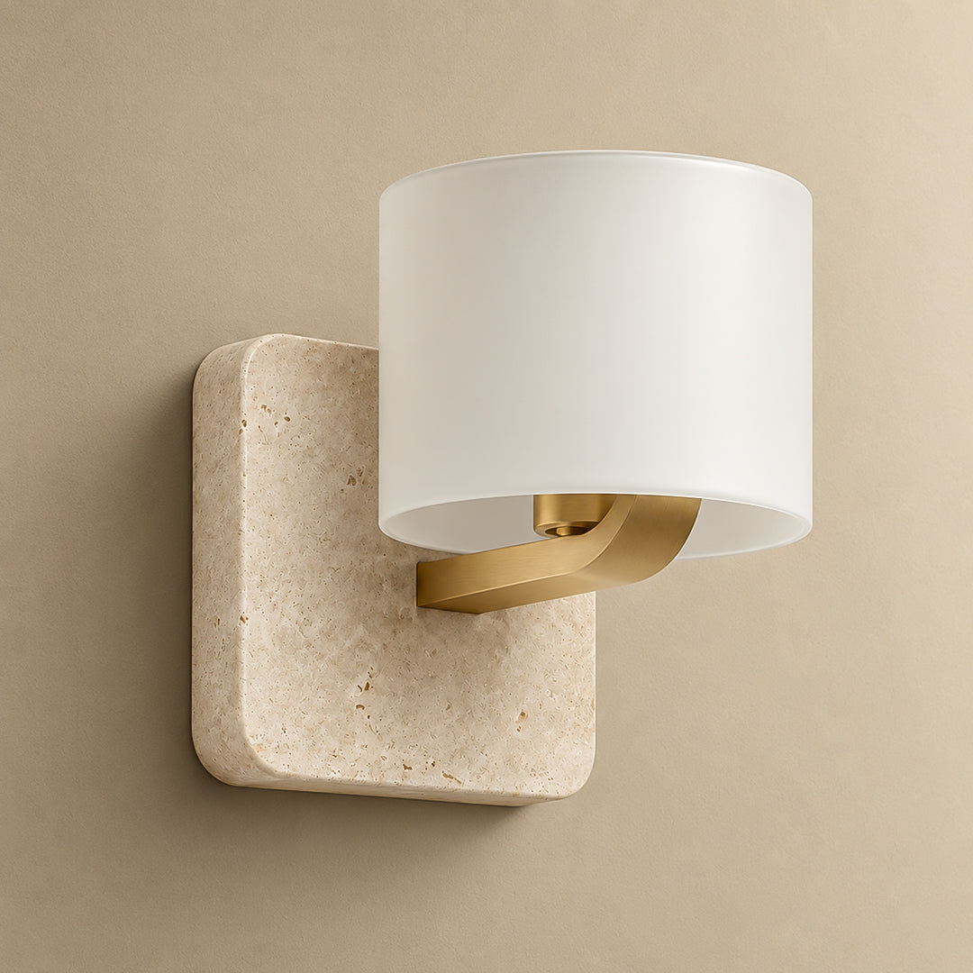 Ease & Settle travertine wall sconce 01