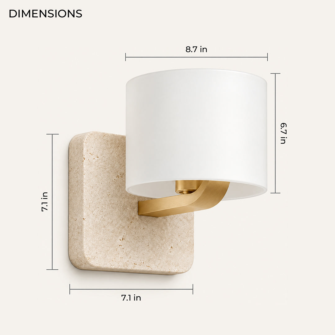 Ease & Settle travertine wall sconce 03